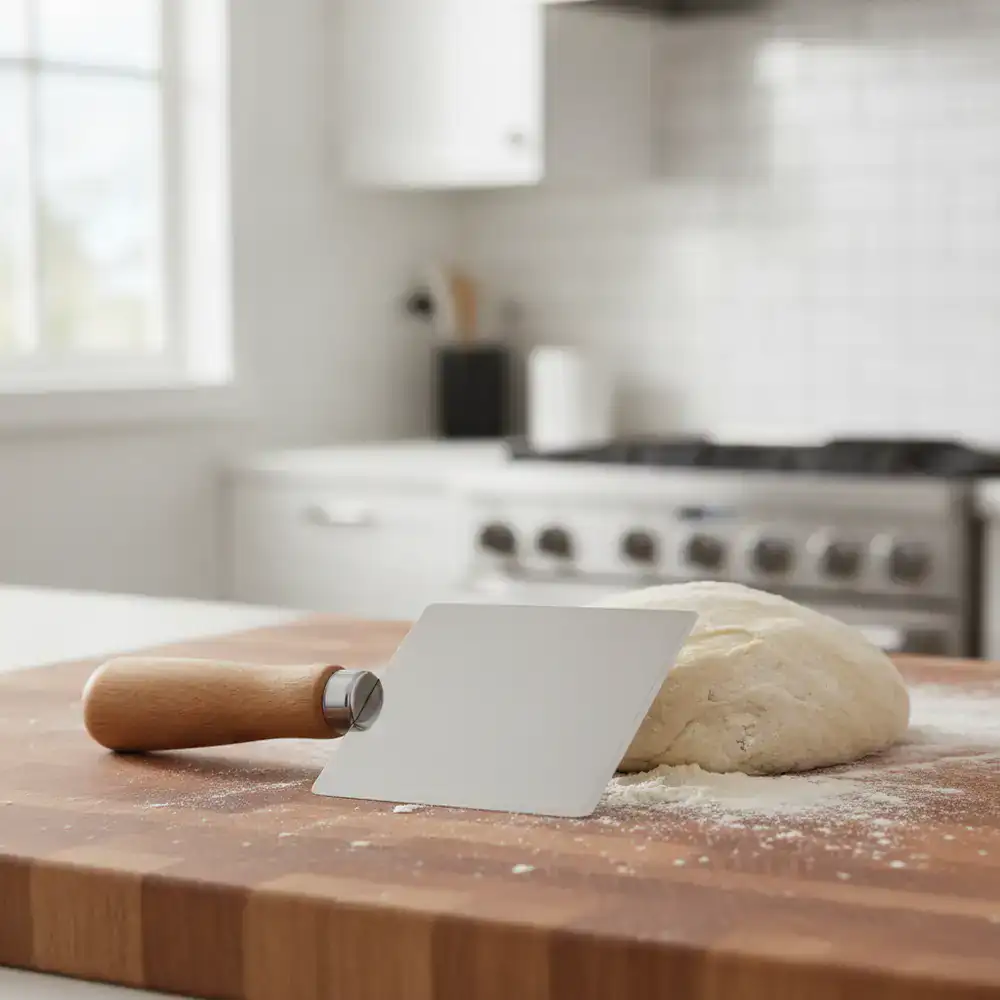Stainless dough scraper