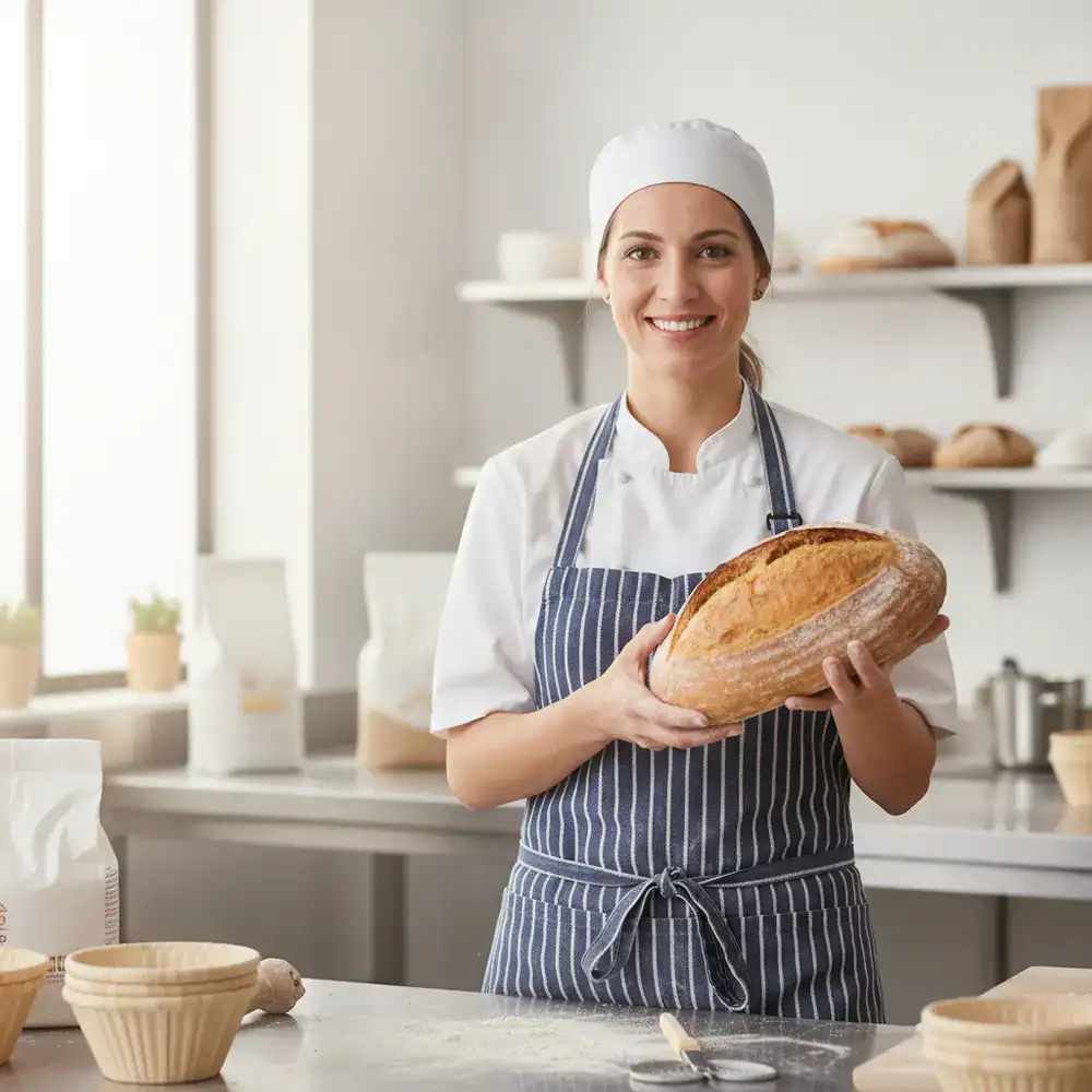 Portrait of a professional baker